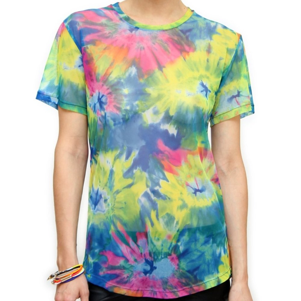 Tie-dye Mesh T-Shirt